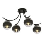Lampa sufitowa BOSTON 4 BLACK/STRIPE