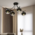 Lampa sufitowa BOSTON 4 BLACK/STRIPE