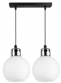  Lampa Wisząca Listwa Szklane Kule WHITE GLASS #532 