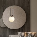 Lampa wisząca GLAM 1 BLACK/OPAL
