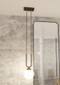 Lampa wisząca GLAM 1 BLACK/OPAL