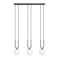 Lampa wisząca GLAM 3 BLACK/OPAL