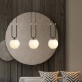 Lampa wisząca GLAM 3 BLACK/OPAL