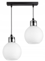  Lampa Wisząca Listwa Szklane Kule WHITE GLASS #532 