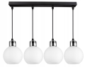  Lampa Wisząca Listwa Szklane Kule WHITE GLASS #534 