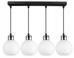  Lampa Wisząca Listwa Szklane Kule WHITE GLASS #534 