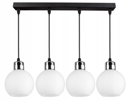  Lampa Wisząca Listwa Szklane Kule WHITE GLASS #534 