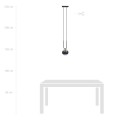 Lampa wisząca GLAM 1 BLACK/STRIPE