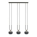 Lampa wisząca GLAM 3 BLACK/STRIPE