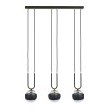 Lampa wisząca GLAM 3 BLACK/STRIPE