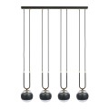 Lampa wisząca GLAM 4 BLACK/STRIPE