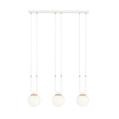 Lampa wisząca GLAM 3 WHITE/OPAL