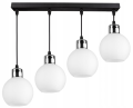  Lampa Wisząca Listwa Szklane Kule WHITE GLASS #534 