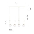 Lampa wisząca GLAM 4 WHITE/OPAL