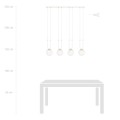 Lampa wisząca GLAM 4 WHITE/OPAL