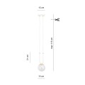 Lampa wisząca GLAM 1 WHITE/TRANSPARENT