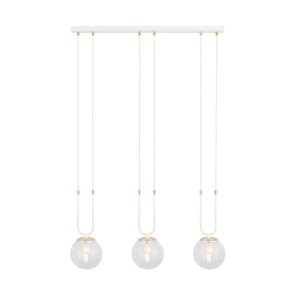 Lampa wisząca GLAM 3 WHITE/TRANSPARENT