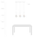 Lampa wisząca GLAM 3 WHITE/TRANSPARENT