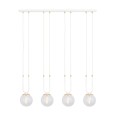 Lampa wisząca GLAM 4 WHITE/TRANSPARENT