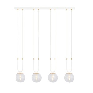 Lampa wisząca GLAM 4 WHITE/TRANSPARENT