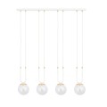 Lampa wisząca GLAM 4 WHITE/TRANSPARENT
