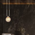 Lampa wisząca GLAM 1 WHITE/MIODOWY