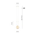 Lampa wisząca GLAM 1 WHITE/MIODOWY