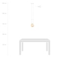 Lampa wisząca GLAM 1 WHITE/MIODOWY