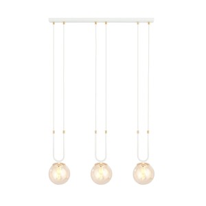 Lampa wisząca GLAM 3 WHITE/MIODOWY