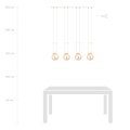 Lampa wisząca GLAM 4 WHITE/MIODOWY