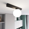 Lampa sufitowa FIT 1 BLACK/OPAL