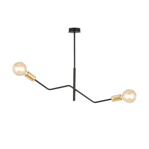 Lampa sufitowa loftowa BOLT 2 BLACK/GOLD
