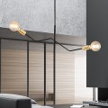 Lampa sufitowa loftowa BOLT 2 BLACK/GOLD