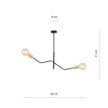 Lampa sufitowa loftowa BOLT 2 BLACK/GOLD