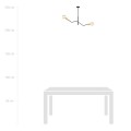 Lampa sufitowa loftowa BOLT 2 BLACK/GOLD