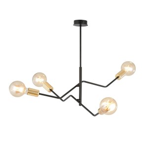 Lampa sufitowa loftowa BOLT 4 BLACK/GOLD