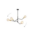 Lampa sufitowa loftowa BOLT 4 BLACK/GOLD