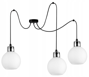 Lampa Nowoczesna Wisząca Szklane Kule WHITE GLASS #544 