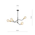Lampa sufitowa loftowa BOLT 4 BLACK/GOLD