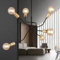 Lampa sufitowa loftowa BOLT 6 BLACK/GOLD