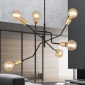 Lampa sufitowa loftowa BOLT 6 BLACK/GOLD
