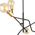 Lampa sufitowa loftowa BOLT 6 BLACK/GOLD