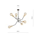 Lampa sufitowa loftowa BOLT 6 BLACK/GOLD