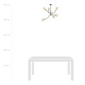 Lampa sufitowa loftowa BOLT 6 BLACK/GOLD