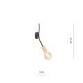 Kinkiet loftowy BOLT K1 BLACK/GOLD