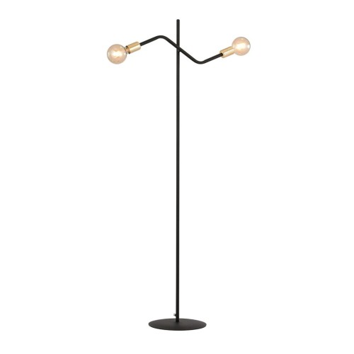 Lampa podłogowa loftowa BOLT LP2 BLACK/GOLD