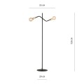 Lampa podłogowa loftowa BOLT LP2 BLACK/GOLD