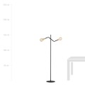 Lampa podłogowa loftowa BOLT LP2 BLACK/GOLD