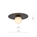 Lampa sufitowa SOLAR 1 BLACK/OPAL