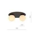 Lampa sufitowa SOLAR 2 BLACK/OPAL